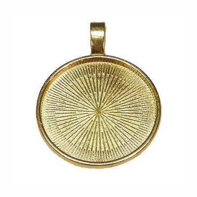 Anhänger Fassung 25mm gold